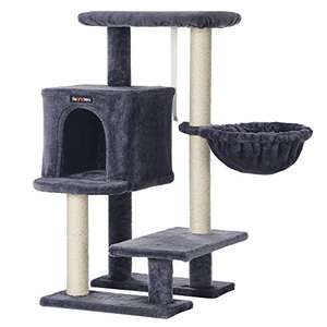 FEANDREA Árbol para Gatos, 84 cm, Gris Ahumado