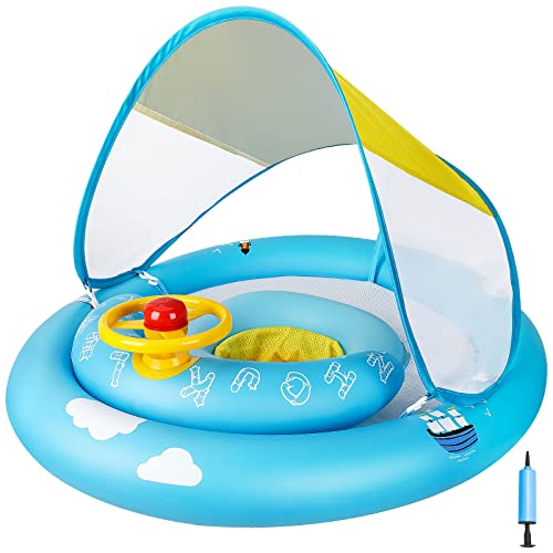 Flotador Bebé Inflable con Parasol UPF 50+