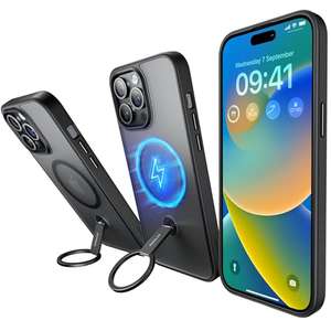 Funda Iphone 15 PRO MAX - Soporte Plegable 360º, Antihuellas