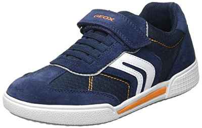 Geox J POSEIDO Boy C, Zapatillas, Navy Lt Orange, 28 EU