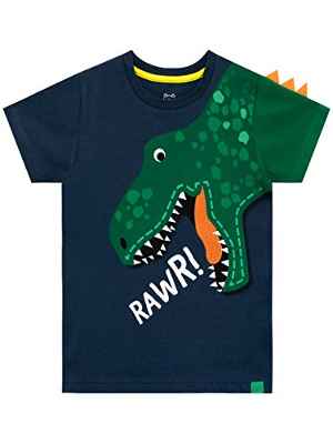 Harry Bear Camiseta de Manga Corta para niños Dinosaurio Azul 3-4 Años