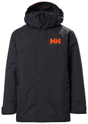 Helly Hansen Alpha 3.0 Jacket, Chaqueta De Pluma Para Acampada Y Marcha Niño Unisex Youth, Negro (Black), 16
