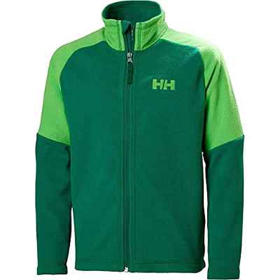 Helly Hansen Verglas Hooded Down Hybrid Ins, Chaqueta De Pluma Para Acampada Y Marcha Niño Unisex Youth, Verde (Green), 14