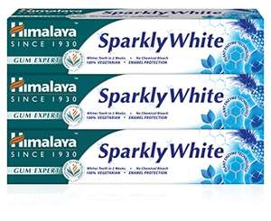 Himalaya Herbals Sparkly White Pasta de dientes a base de hierbas, 100% vegana 75ml (3-Pack)