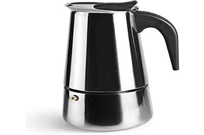 IBILI - Cafetera express Moka, 4 tazas, 185 ml, Acero Inoxidable, Apto para inducción