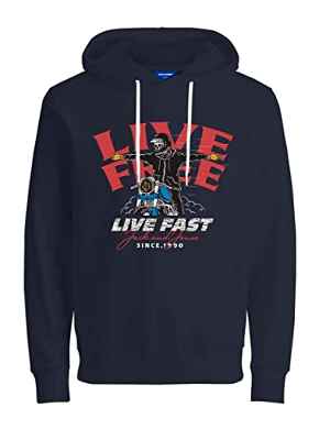 Jack & Jones Jorheadon-Sudadera con Capucha, Azul Marino, XL para Hombre