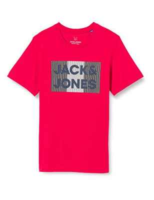 Jack & Jones Junior Jjecorp Logo tee SS Crew Neck Noos Jr Camiseta, True Red/Detalles: Play, 176 cm para Niños