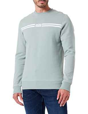 Jack & Jones Sudadera Jjsteve con Cuello Redondo, Gris Pizarra, Blanco, S para Hombre