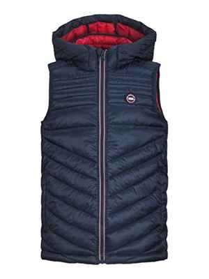 JACK&JONES JUNIOR Jjehero Bodywarmer Hood Sn Jnr Chaqueta Acolchada, Azul Marino, 164 cm para Niños