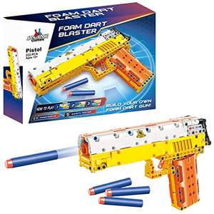 Juego de Bloques de Construcción de Pistola de Juguete Bláster de Dardos de Espuma (222 Piezas) Construye y Dispara Dardos de Espuma
