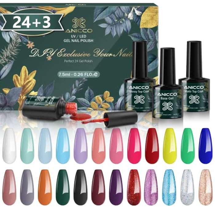 Kit 27 esmaltes de Uñas Gel UV LED, Semipermanentes