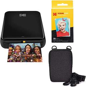 KODAK Step Impresora Móvil con Tecnologia Zink (Negro) - Kit de Viaje.