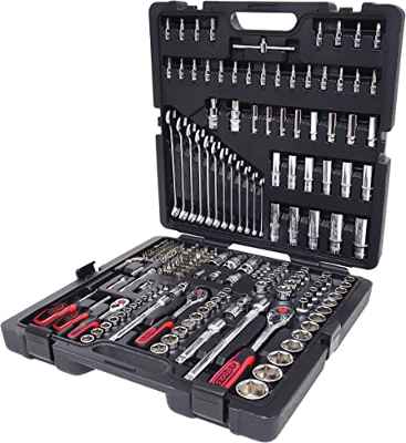 KS Tools 918.0216 1/4"+3/8"+1/2" Juego de llaves de vaso CHROMEplus, 216 pzs