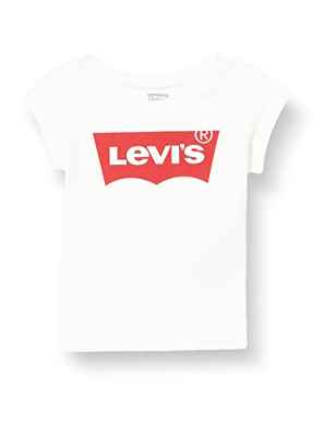 Levi's Bebé-Niñas Ss Batwing A Line Tee T-Shirt, Blanco, 18 Meses(86 cm)