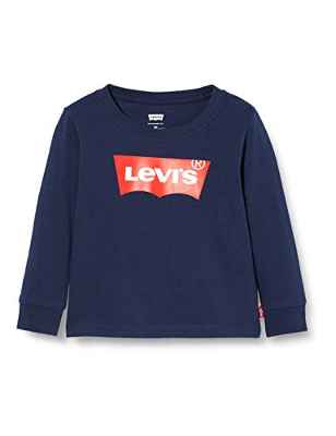 Levi's Kids Camiseta de manga larga Lvb L/S Batwing Tee Bebé-Niños Dress Blues 3 meses