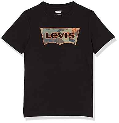 Levi's kids Lvb Camiseta Corta Slv Graphic, Negro, 16 años para Niños