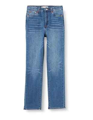 Levi's Kids LVG Ribcage Straight Ankle 4EF312 Pantalones de Mezclilla para Niñas, Azul (Jive Swing), 16 años