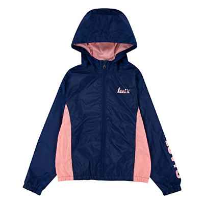 Levi'S Kids Lvg GirlS Mesh Lined Windbreaker, Cortavientos para Niñas, Azul (Medieval), 16 años