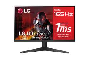 LG 24GQ50F-B - 24", VA, 1920x1080p, 250 CD/m², 3000:1, 165Hz, 1ms, entradas: DP x1, HDMI x2, AMD FreeSync Premium, Regulable en inclinación