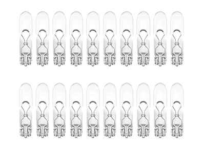 Magnet - Lote de 20 bombillas halógenas de cuña – 12 V 1,2 W T5 w2 x 4.6d – salpicadero – Auto y moto