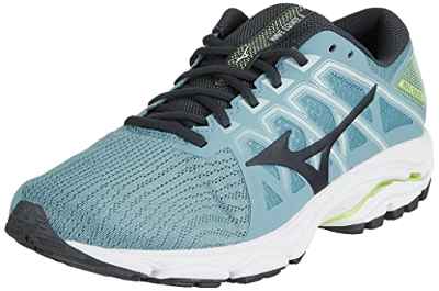 Mizuno Wave EQUATE 6, Zapatillas de Running Hombre, Smoke Blue/Ebony/NeoLime, 41 EU