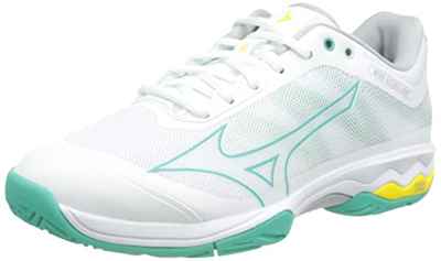 Mizuno Wave Exceed Light Ac (W), Zapatillas de tenis Mujer, White Turquoise Highvis, 42 EU