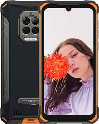 Movil Resistente, DOOGEE S86 Pro [2022] 8GB +128GB Telefono Movil con Termómetro Infrarrojo, 8500mAh Batería, IP68 IP69K 4G Smartphone, Helio P60, Triple Cámara de 16 MP, 6.1inch, NFC/GPS, Naranja