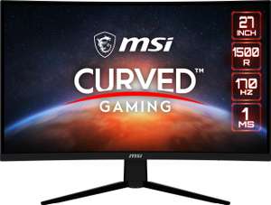 MSI G273CQ - Monitor Curvo Gaming de 27" WQHD (2560 x 1440) Panel VA, 170Hz / 1ms, AMD FreeSync Premium, HDR Ready, Curvatura 1500R