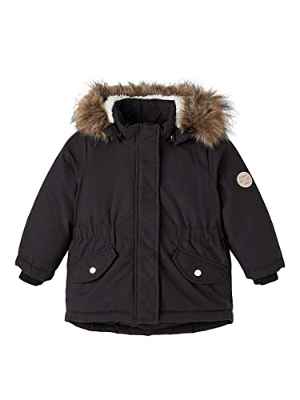 NAME IT Nmfmace PB Fo-Chaqueta Parka, Negro, 92 cm para Niñas