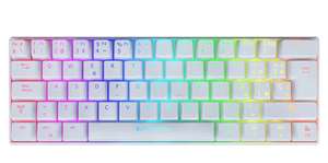 Newskill Pyros Ivory Teclado Gaming Inálambrico, Ultracompacto 60%, Macros Programables, Iluminación RGB