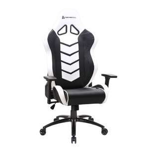 Newskill - Silla Gamer Kaidan, Altura Ajustable, Respaldo Reclinable 180º, Reposabrazos 3D Regulable, PU Transpirable + Carbón, Color Blanco