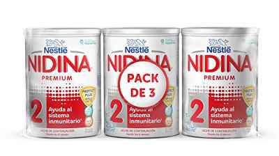 Nidina 2 Leche Infantil, Caja de 3 Latas - 2400 g