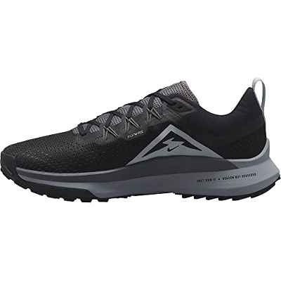 NIKE React Pegasus Trail 4, Sneaker Hombre, Black/Aura-Dark Grey-Wolf Grey, 41 EU
