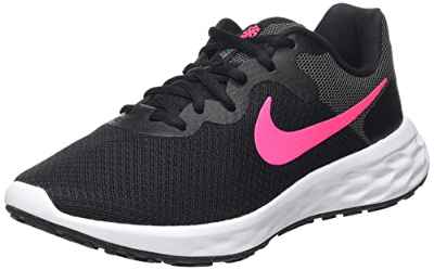 NIKE Revolution 6, Zapatillas de Gimnasia Mujer, Black Hyper Pink Iron Grey, 40 EU