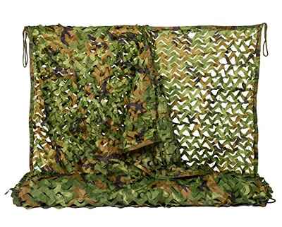 NINAT Red de Camuflaje Woodland 4Mx6M para la Caza Redes de Camuflaje Camuflaje Cubre Objetos Decorar Acampar y Dar Sombra