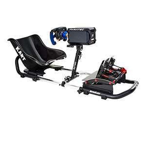 NitroKart - Cabina de simulación de carreras para niños y adultos desde 1m20 hasta 1m95, compatible todas las marcas de volantes PC/consola