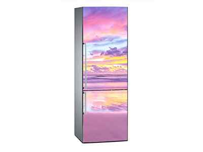 Oedim Vinilo para Frigorífico Amanecer en la Playa 200x70cm Resistente y Económico | Pegatina Adhesiva Decorativa de Diseño Elegante, Multicolor