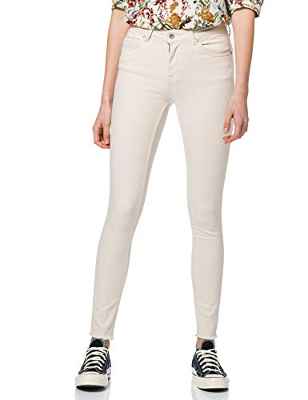 Only ONLBLUSH Life Mid SK AK RW DOT019 Noos Jeans, Ecru, XL/34 para Mujer