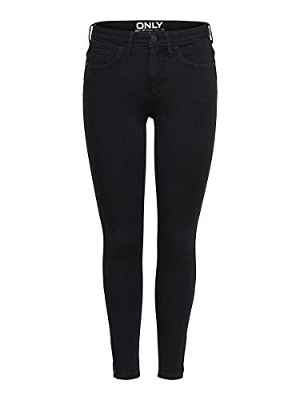 ONLY Onlkendell Eternal Ankle Black Vaqueros, Negro, 32 X-Small para Mujer
