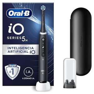 Oral-B iO 5N Cepillo de Dientes Eléctrico con Mango Recargable, 1 Cabezal y Estuche De Viaje