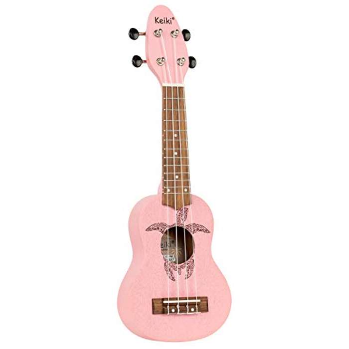 Ortega Guitars Ukelele Sopranino - Keiki K1 con grabado de diseño Tortuga