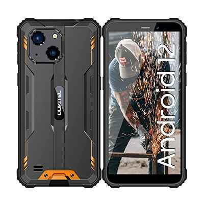 OUKITEL WP20(2022) Android 12 Telefono Movil Resistente, 6300mAh Batería Smartphone Todoterreno,4GB +32GB(512GB Expandible)Moviles Baratos Irrompible,5.93 Pulgadas 20MP+5MP Cámara,4G Dual SIM Face ID