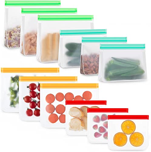 Pack 12 bolsas silicona reutilizables