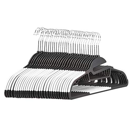 Pack de 30 perchas de plástico negras