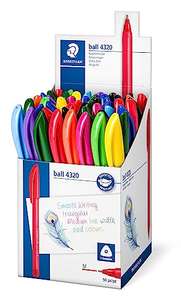 Pack de 50 bolígrafos STAEDTLER colores surtidos