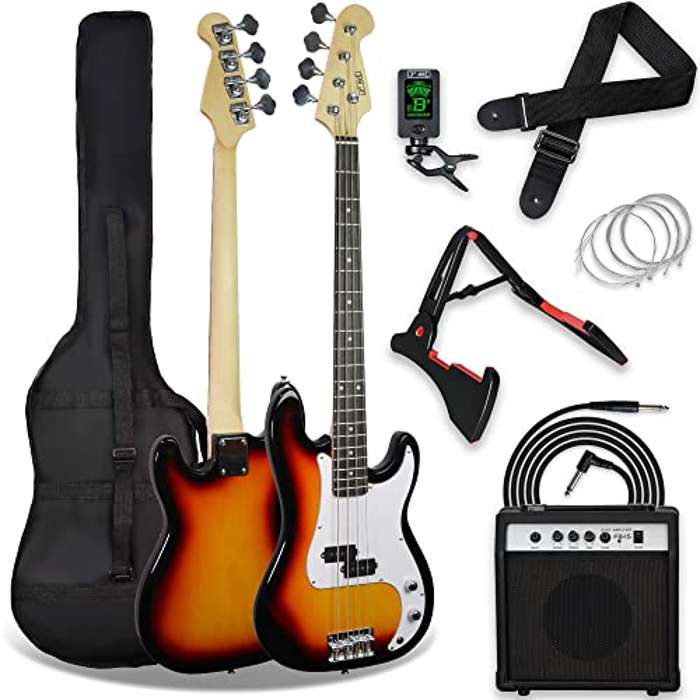 Pack de bajo eléctrico tamaño estándar 4/4 para principiantes