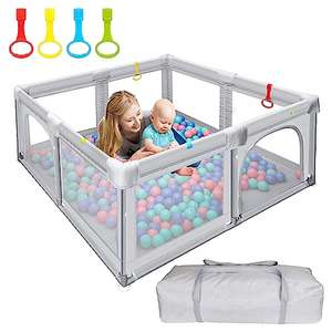 Parque infantil para bebés (150 x 150 x 68 CM, Gris)
