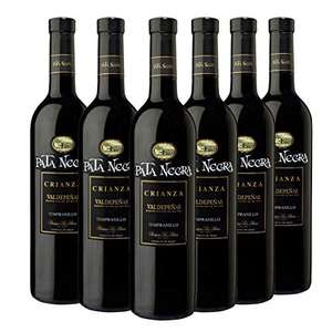 Pata Negra Crianza Vino Tinto D.O Valdepeñas - Caja de 6 Botellas x 750 ml