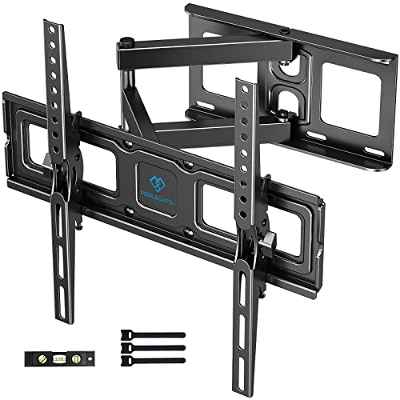 PERLESMITH Soporte TV Pared, Soporte TV para Pantallas de 26-60 Pulgadas, Soporte Pared TV Inclinable Giratorio y Extensible, Soporte TV Pared 55 Pulgadas para Soportar 40kg MAX.VESA 400x400mm