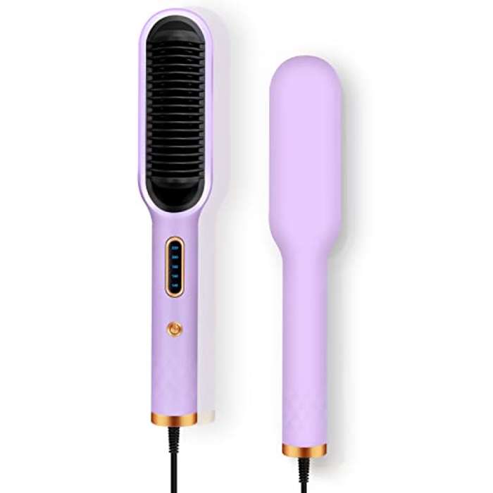 Plancha de pelo multifunción con pantalla LCD 